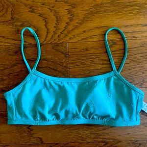 Madewell Tie-Back Bikini Top in Swim Team Jacquard